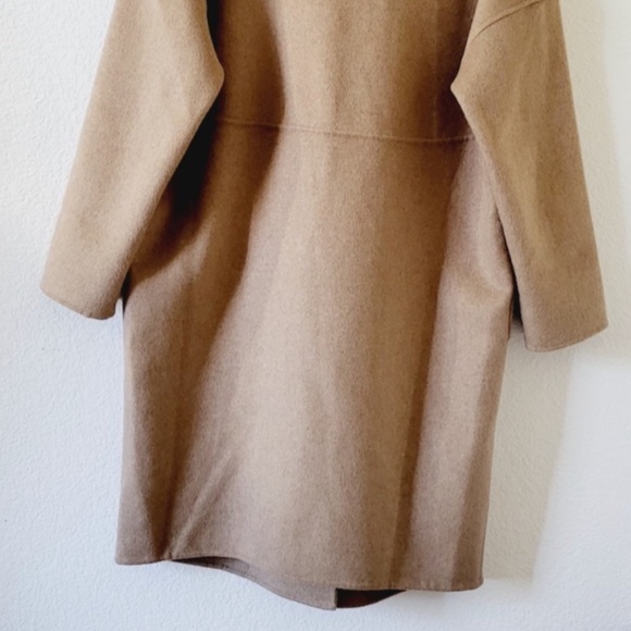 Unworn Belle & Bloom Publisher Double Breasted Wool Blend Coat in Oat - Picture 8 of 10
